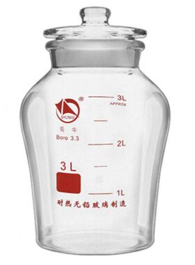 蜀牛3.3果酒圆瓶3000ml 5000ml 10000ml玻璃泡酒瓶 耐热无铅玻璃