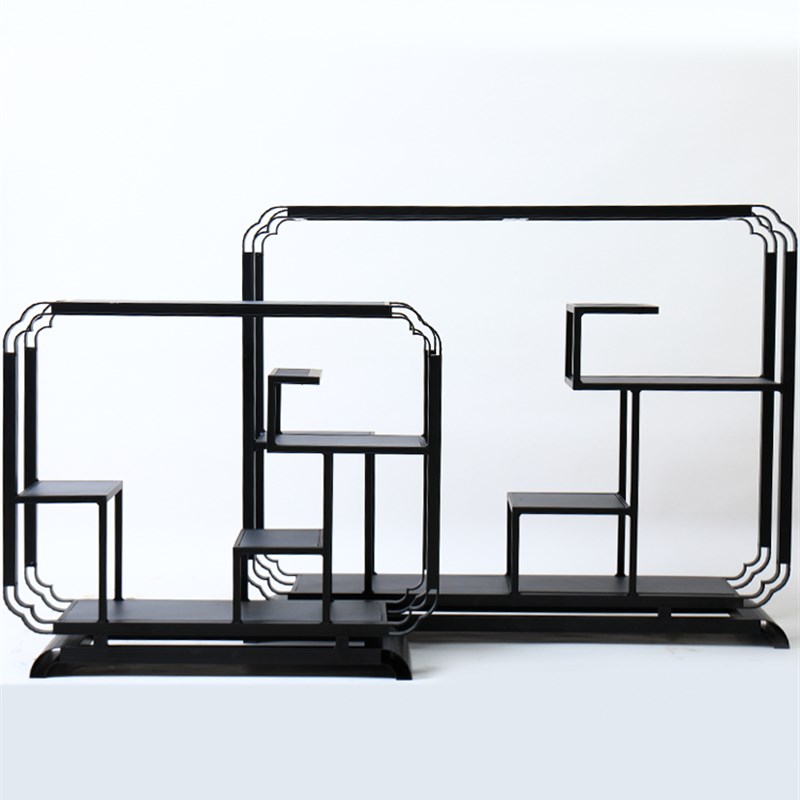 铝合金盆景花架几架新q中式回纹方几庭院园林户外园艺厂家定制抗