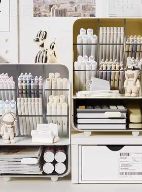 写字台插式筒学生书斜桌文具收纳盒多功能办OYT公室面杂物置笔物