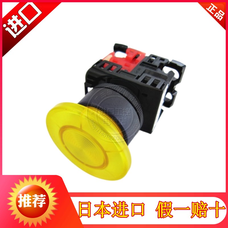 进口日本富士蘑菇头自锁带灯开关AR22M5L-10 11 20E3 H3 M3G.R.Y