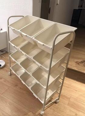 物RIL多层儿童玩具收纳宝架置物架大容量收纳柜宝收推车架子纳储