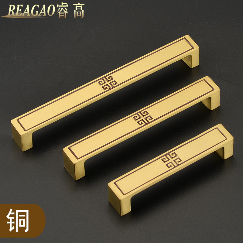 睿高新中式纯铜拉手仿古家具橱柜家俱抽屉衣柜厨柜柜门全铜把手