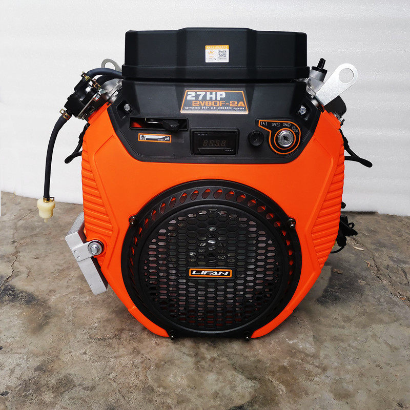 重庆力帆新款小型双缸四冲程风冷汽油发动机2V80F原厂27马力动力