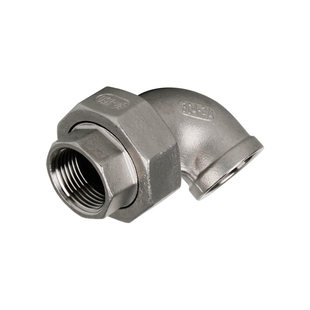 304不锈钢内丝活接弯头90度丝扣水管油任弯管活接头螺纹接头4分