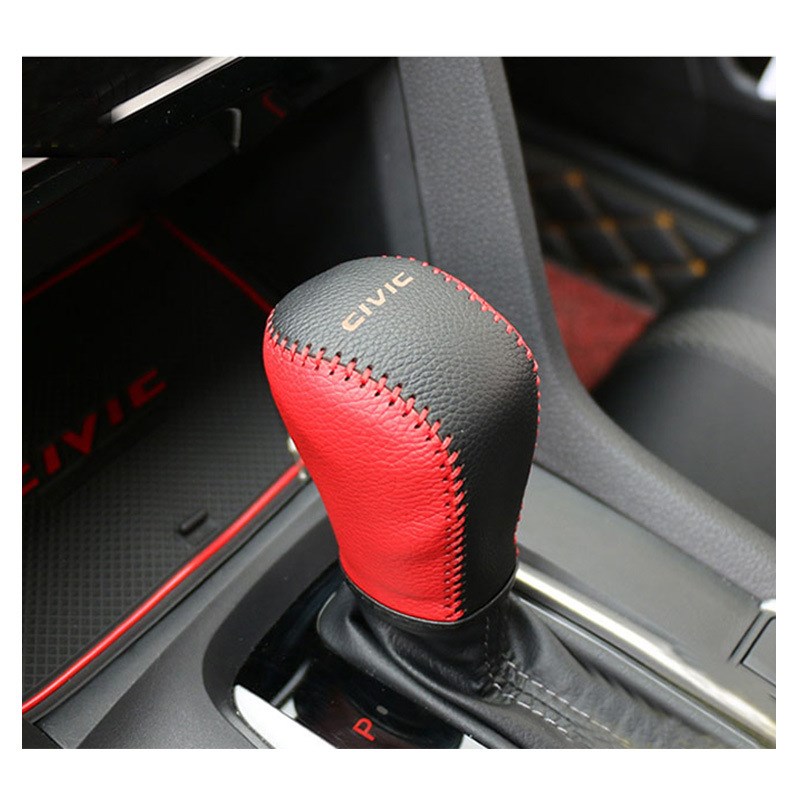 十代思域排档套十一代档把套 新思域改M装专用真皮手缝排挡套