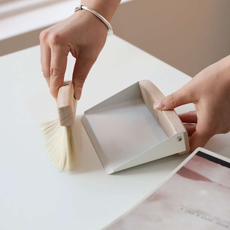 迷你桌面小扫把簸箕清洁套装榉木扫帚组合刷子垃圾铲儿童