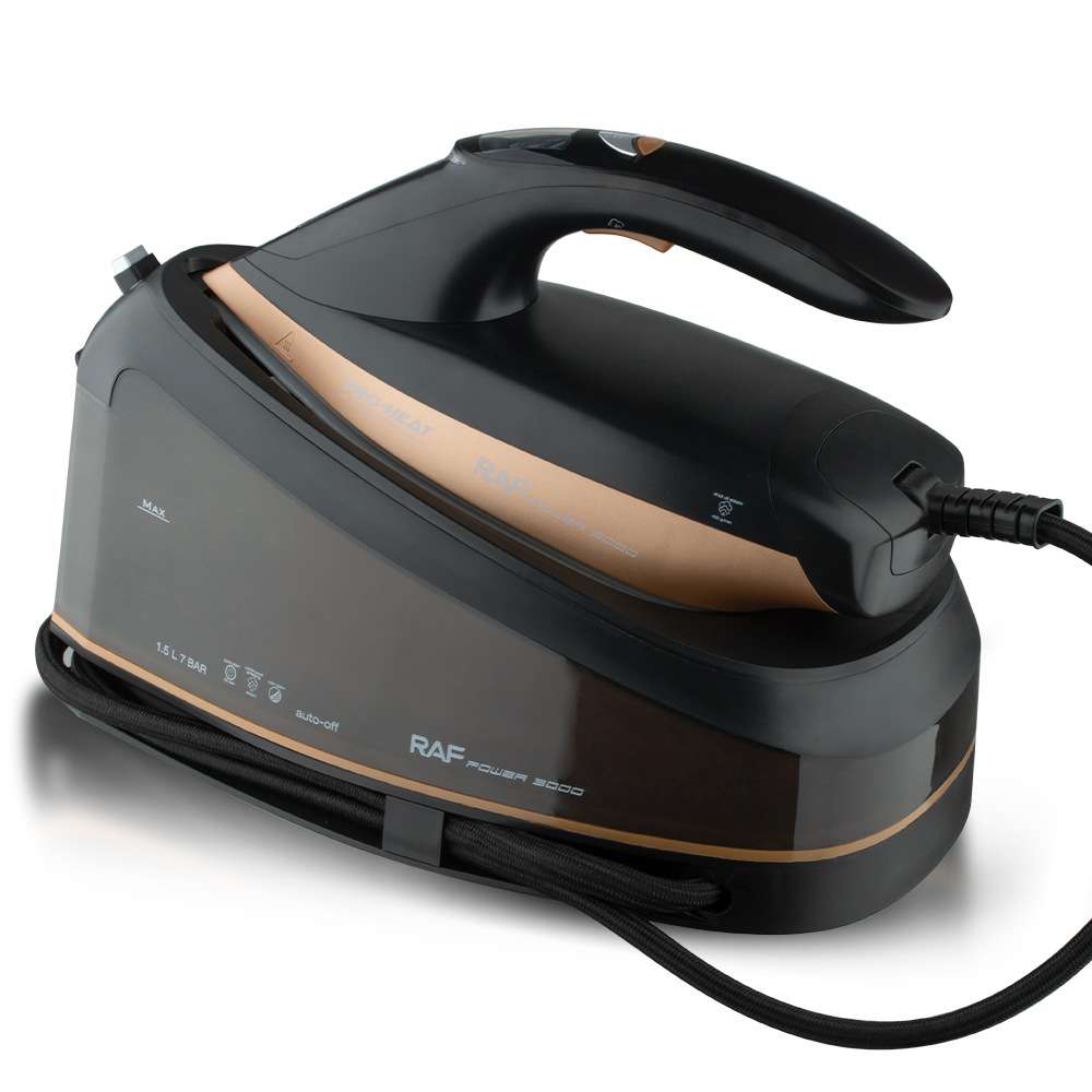 RAF欧规跨境压力式蒸汽电熨斗吊瓶式商用家用挂烫机大功率烫斗