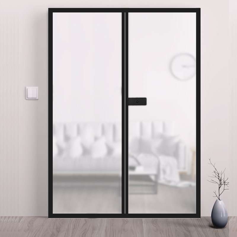 极窄边框玻璃门锁磁吸静音家用浴室门锁通用室内门平开铝合金门锁