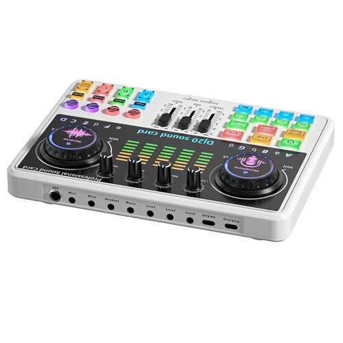 厂家直销DJ20直播声卡PRO-BM800电容麦三平台直播OTG传输支持OEM