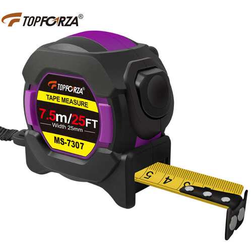 拓伏锐TOPFORZA卷尺7.5米自锁钢卷尺耐摔伸缩尺公英制7.5mx25mm