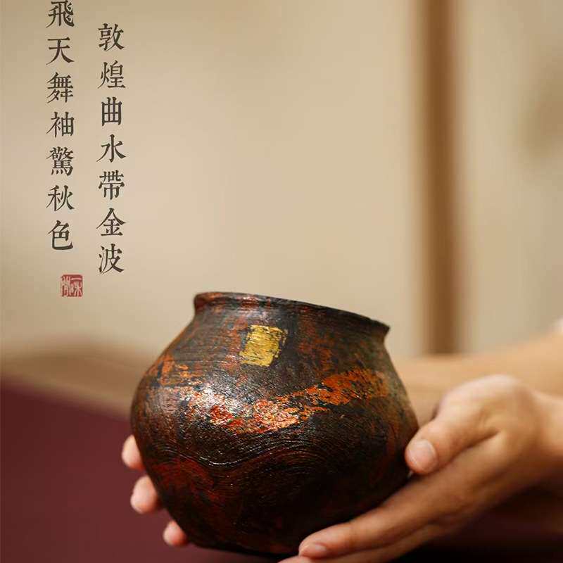 天然大漆建水茶道水方漆器茶具手工脱胎大号笔洗水盂茶洗水洗茶海