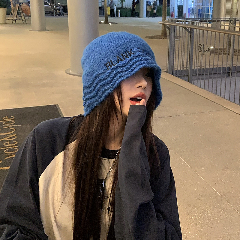 针织帽子女潮牌网红韩版秋冬保暖C百搭素K颜遮脸显脸小渔夫帽水桶图片