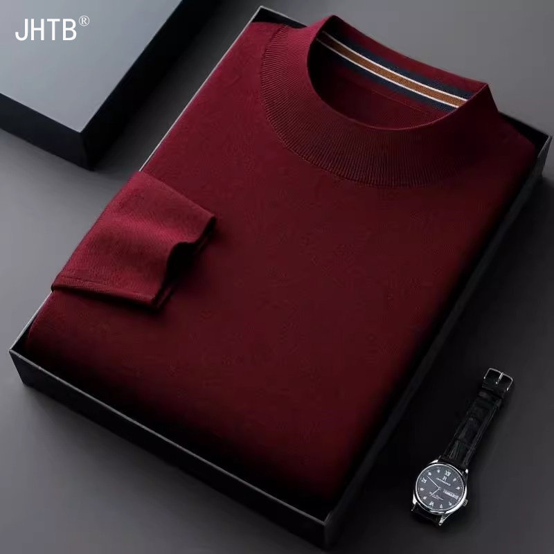 鄂尔多斯市秋冬男纯羊毛半高领针织打底衫可机洗加厚精纺圆领长袖,男装,针织衫/毛衣,淘宝优惠券,粉丝福利购,淘宝优惠卷