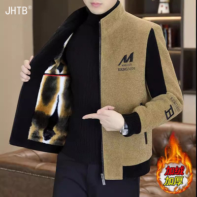 金貂绒呢子外套男士秋冬季夹克