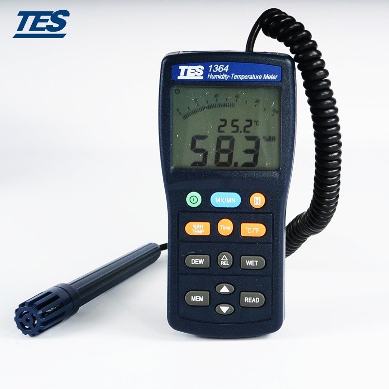 台湾泰仕TES1364/1365数字温湿度计温湿度记录器温度湿度测试仪