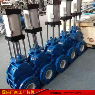 Z644TC 10气动陶瓷双闸板阀气动耐磨陶瓷进料阀气动双插板阀厂家