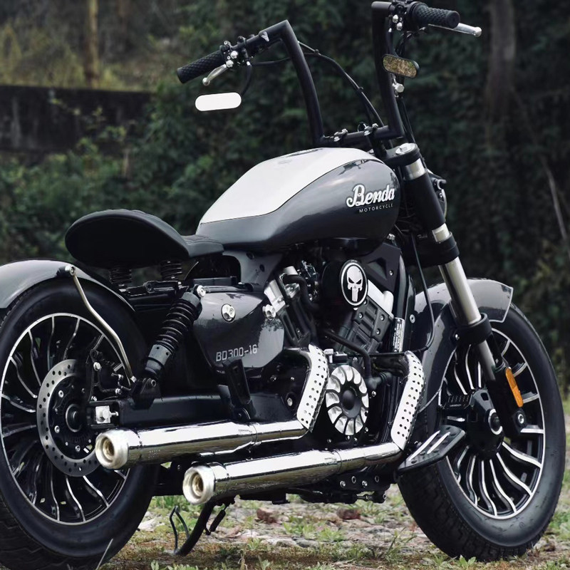 奔达灰石300改装右侧双出排气管全段响尾蛇排气低沉浑厚无损直装