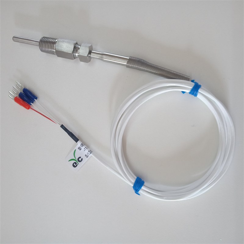 台湾EYC出线式热电阻PT100管径5MM 材质316L,FPT1/4螺纹 线长可选