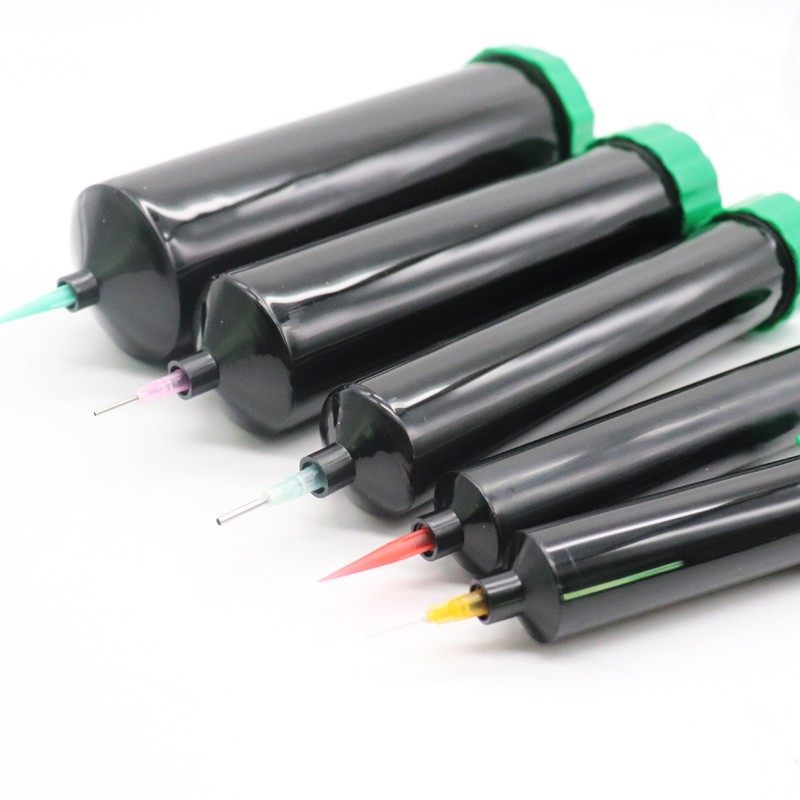 点胶机黑色针筒打胶筒转接头适配器美式加厚灌胶UV防光胶管容器