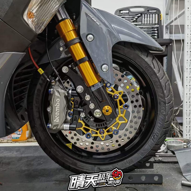 台湾FAR NMAX155 NVX155 260mm加大浮动刹车盘 刹车碟 刹车盘