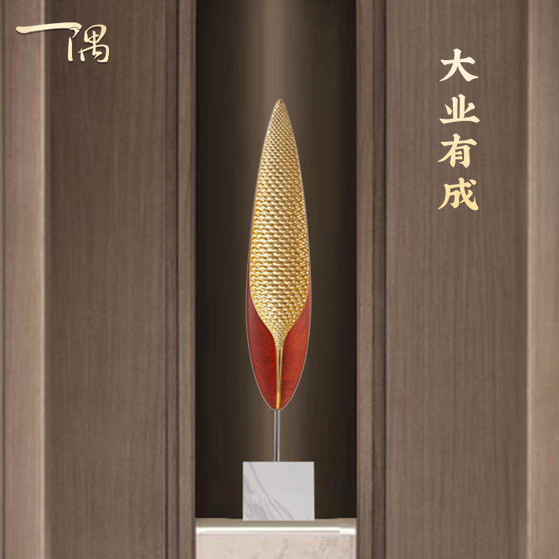 大型轻奢软装高级感摆件大件现代客厅玄关壁龛高细长高档开??业礼