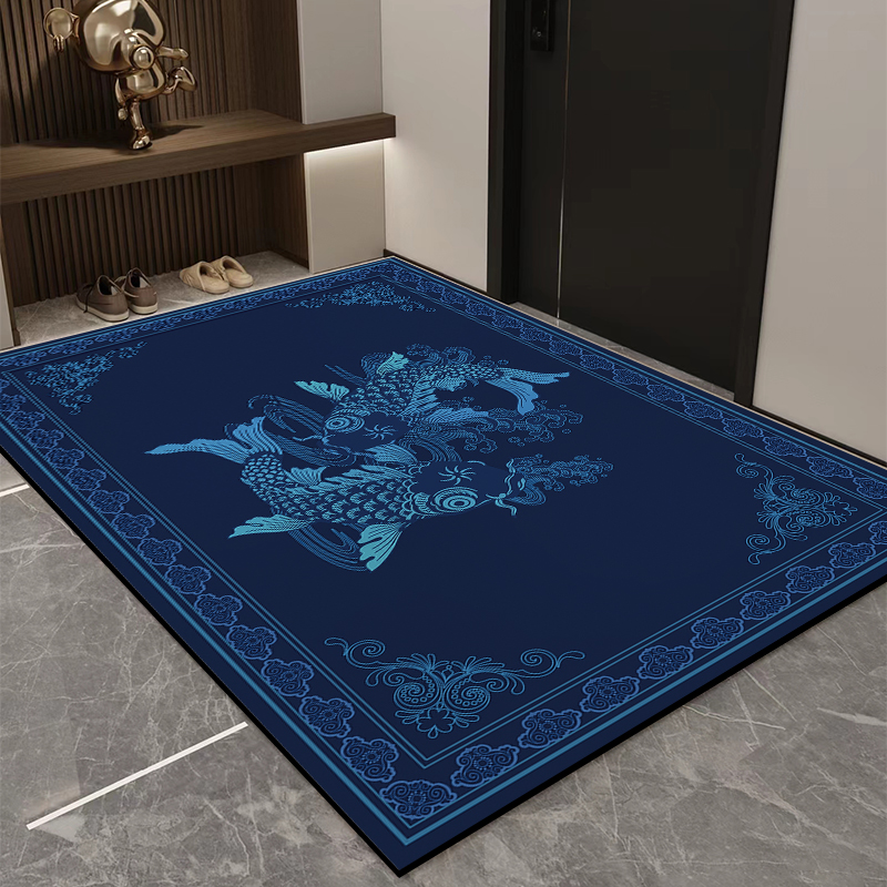 蓝色进入户门地垫防滑脚垫可定制