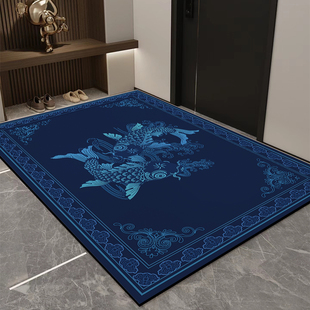 蓝色进入户门垫防滑地垫室内外大门口硅藻泥脚垫蹭土地毯可裁剪