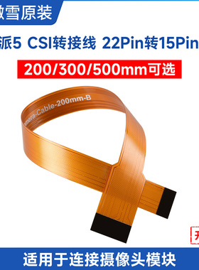 微雪 树莓派5 CSI软排线 FPC连接线 22PIN转15PIN 适用于摄像头