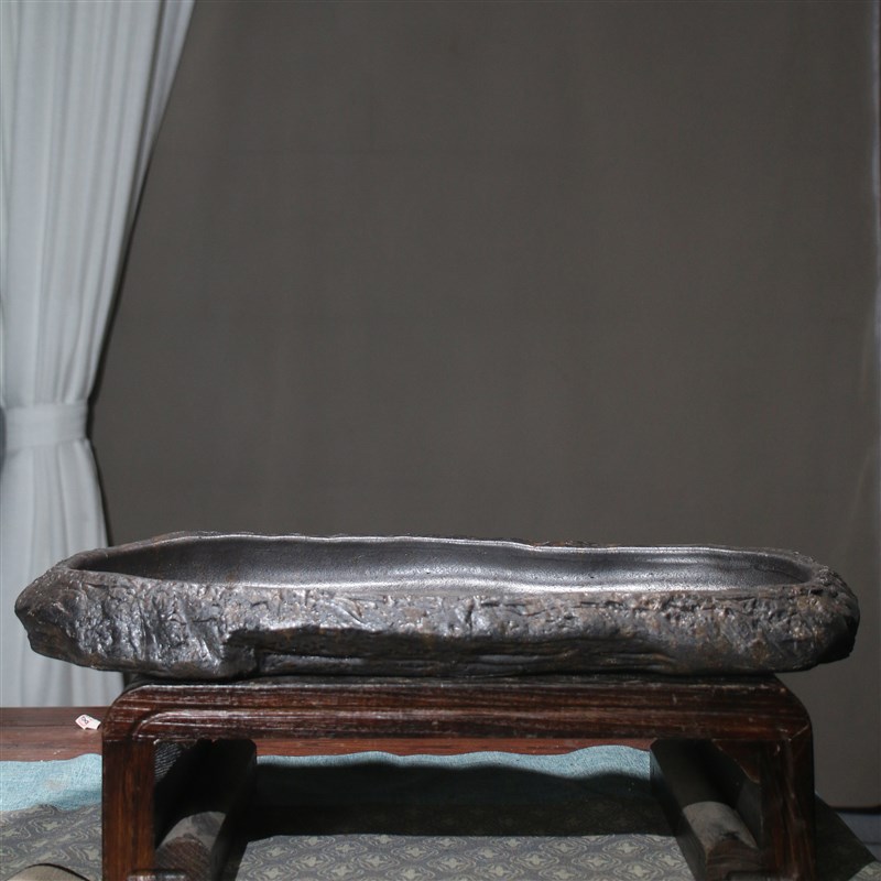 紫砂花盆异形浅盆椭圆形南蛮盆丛林盆桌面盆栽柴烧仿古庭院水底盆