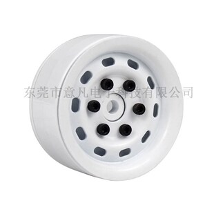 1:10攀爬车1.9复古加重轮毂圆白黑铝合金TRX4 Axail SCX10 D90