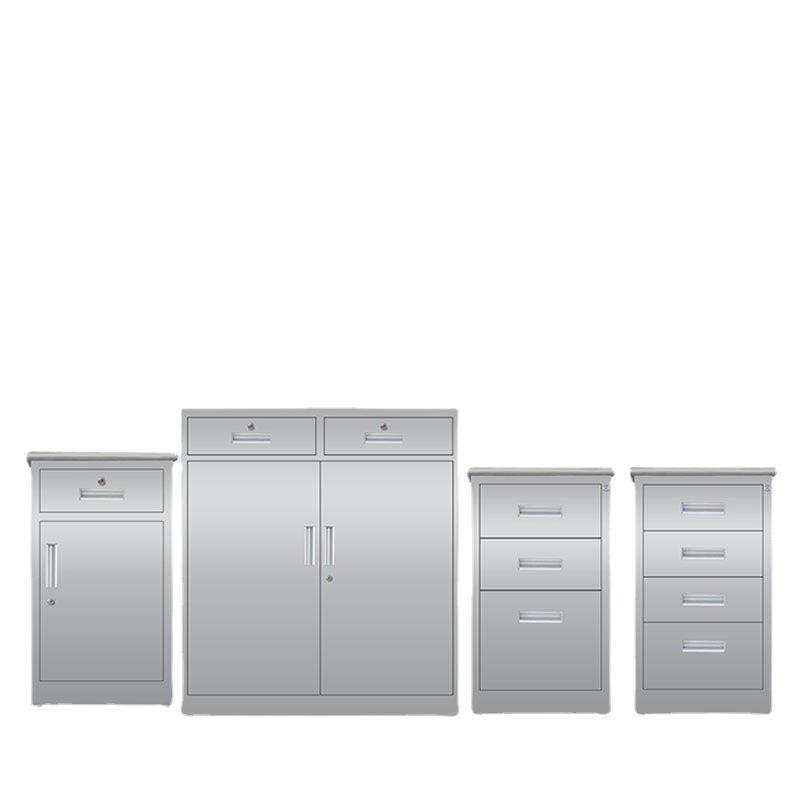 厂家直销不锈钢矮柜带门抽屉储物文件柜资料办公档案柜带锁活动柜