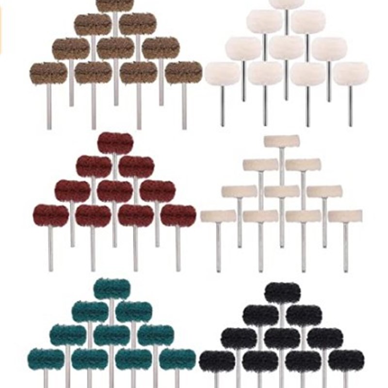 60件套装抛光磨头布轮羊毛毡轮纤维纶