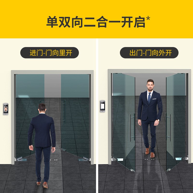 亚萨合莱ESF-150平开门机组电动地弹簧玻璃双向隐藏式160KG地弹簧