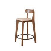 新款 实木吧椅家用高脚椅吧台椅酒吧岛台高脚凳高椅吧台凳棉麻椅子
