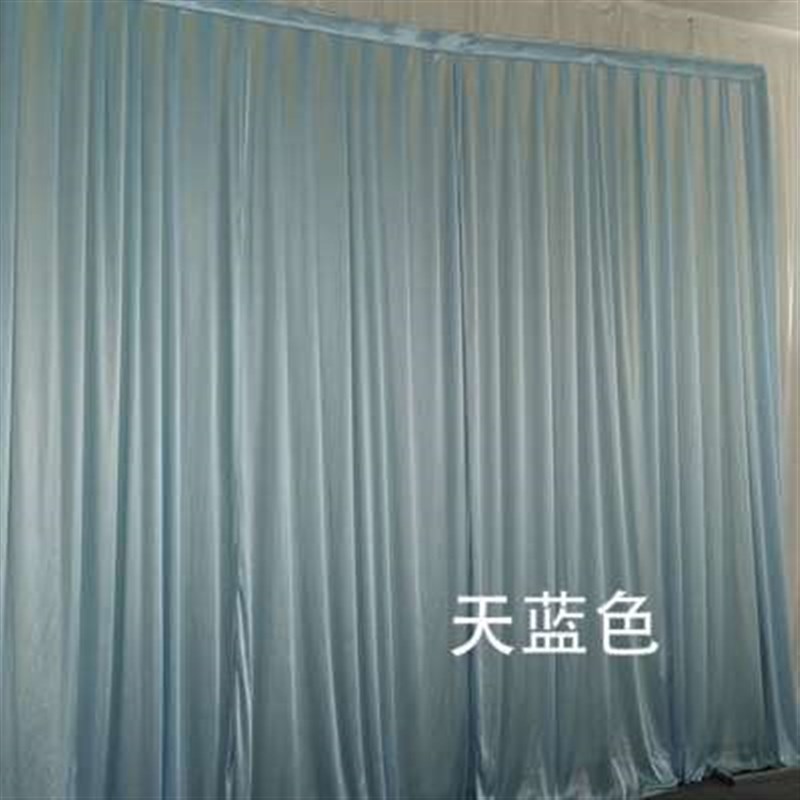 新款婚庆背景纱幔舞台背景布打底布幔婚E礼舞台装饰布置X道具纱幔