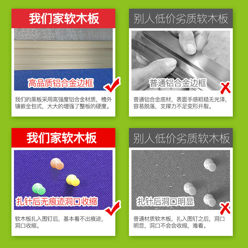 软木板黑板学校教室幼儿园挂式展示板主题展示墙宣传公告栏留言板