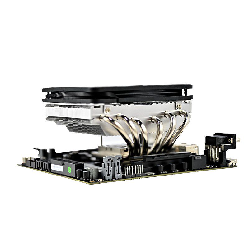 尔英散热器itx下压式六铜管风冷cpu台式机电脑主板1700规格静音