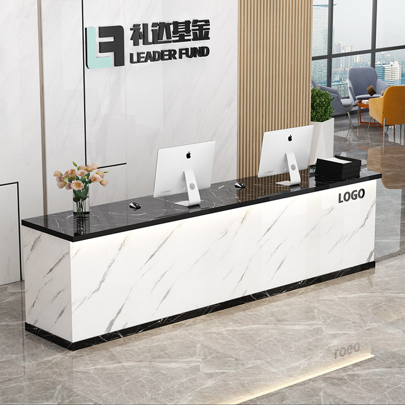 公司前台接待台店铺商用中介办公桌图文店物业旅行社吧台收银台