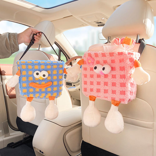 小怪兽车载收纳挂袋座椅椅背靠背收纳网兜高颜值ins多功能置物桶