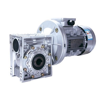 普通电机圆法兰配涡轮蜗杆减速机NMRV050蜗轮220V三相380V全铜芯