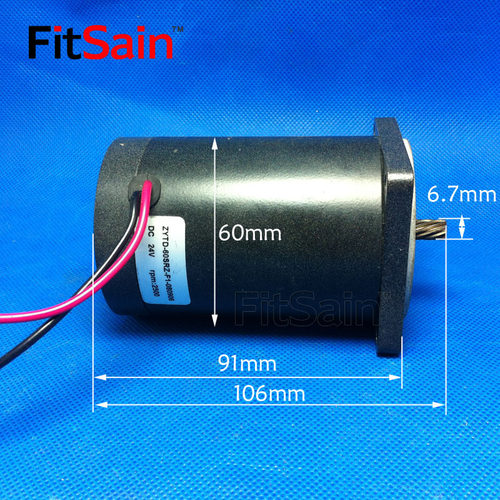 FitSain-DC24V 30W大功率直流电机正反转马达主轴电机2000~3500转