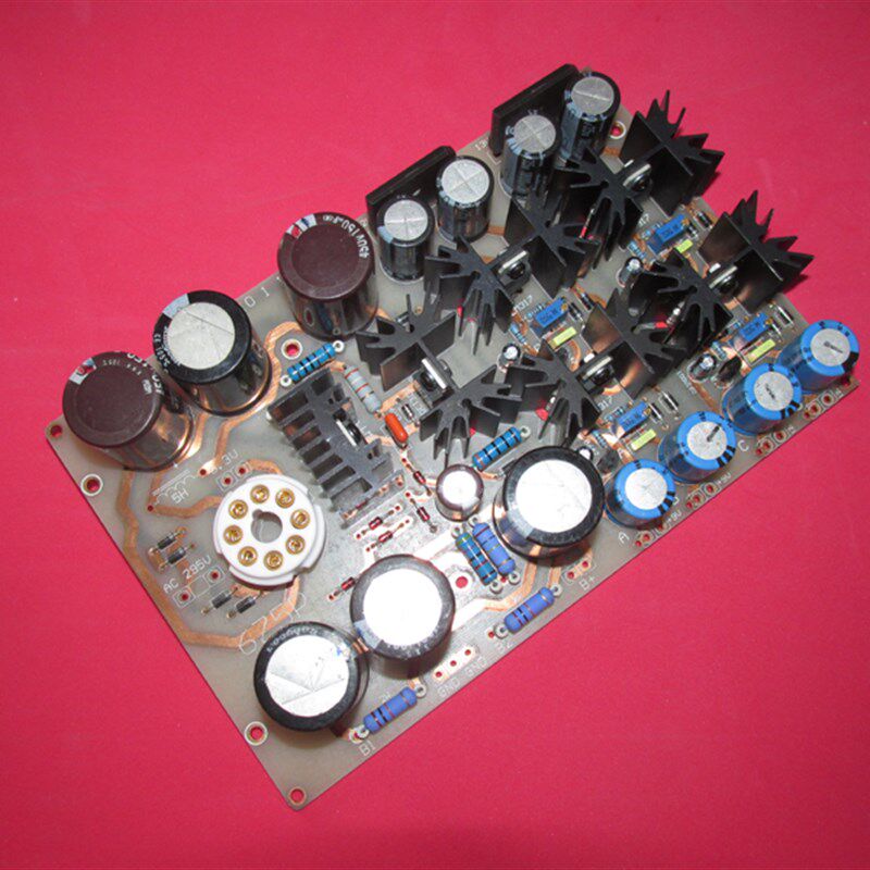 6Z5P高压胆整流 LM317四路灯丝低压稳压线路板透明厚板2mm LG-82C