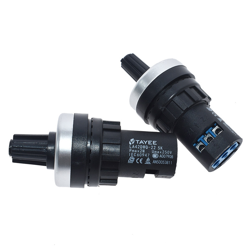 LA42DWQ-22 1K 2K 5K 10K 22mm直径罐式旋转电位计变换器调速器逆