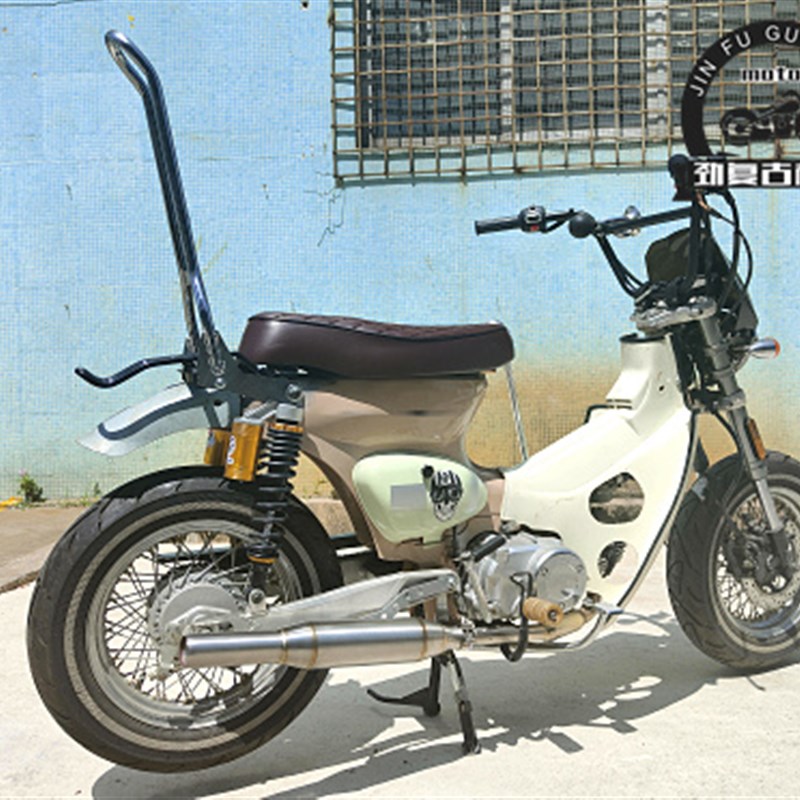 适用于嘉陵coco改装静音鱼雷消声器 幼兽C50/C70哈雷VH马蹄排气管