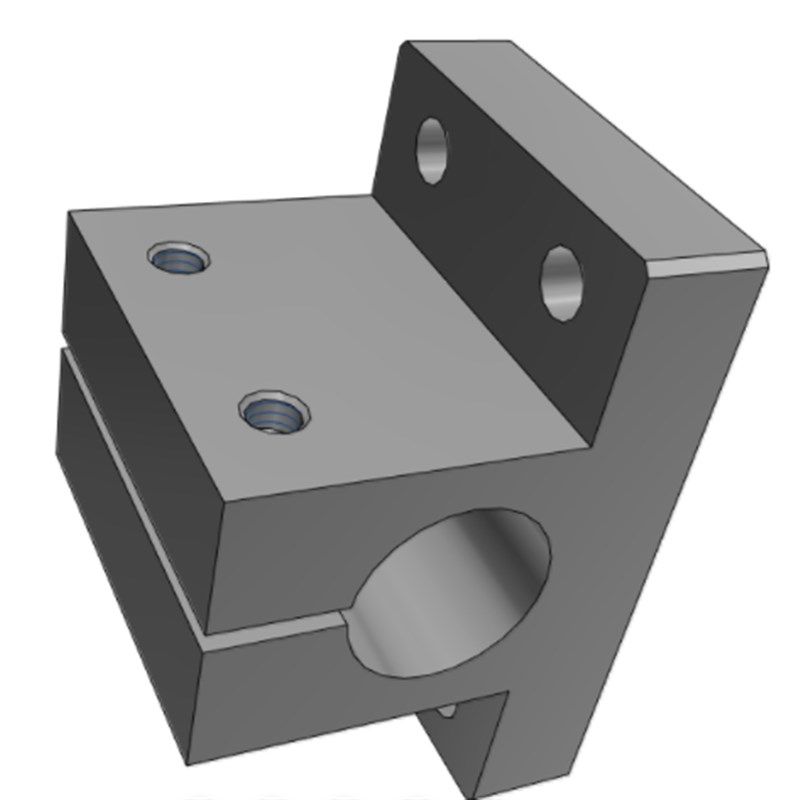 光轴加厚T型卧式固定支撑座安装支架加厚光轴支撑座CLTAM30铝制