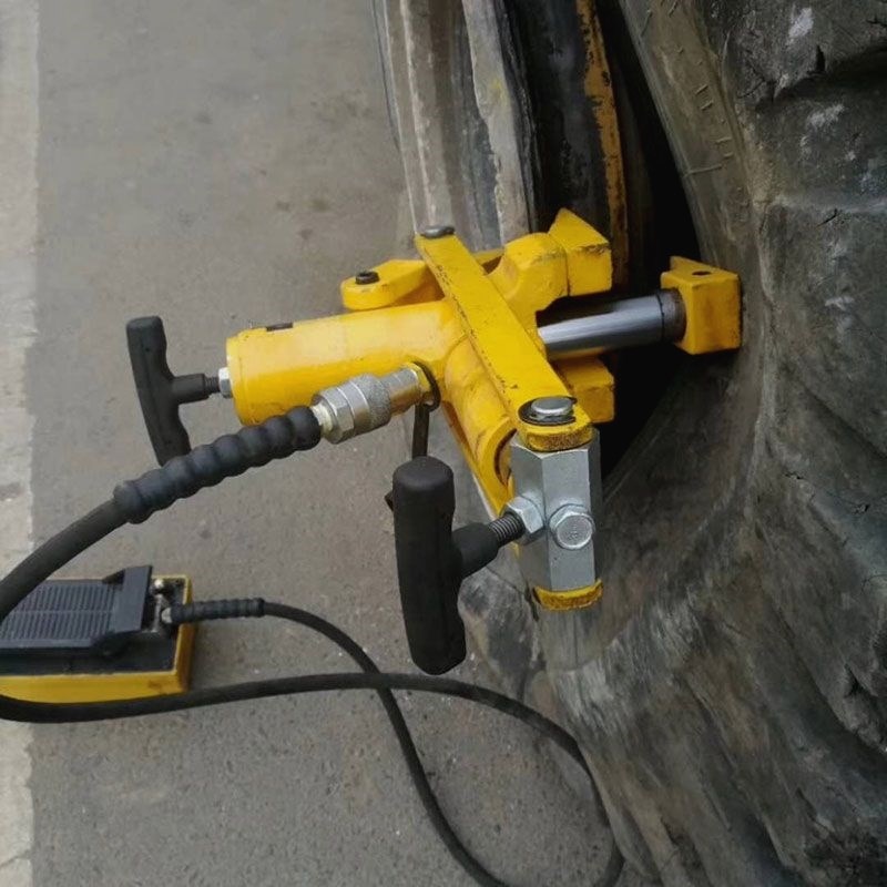 德国进口铲车轮胎扒胎器铲车拆轮胎工具气动便携式压胎机装载机扒