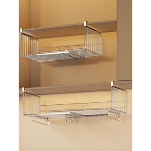 厨房家用悬挂分层吊篮储物架柜门柜墙下柜挂物架柜体吊物架