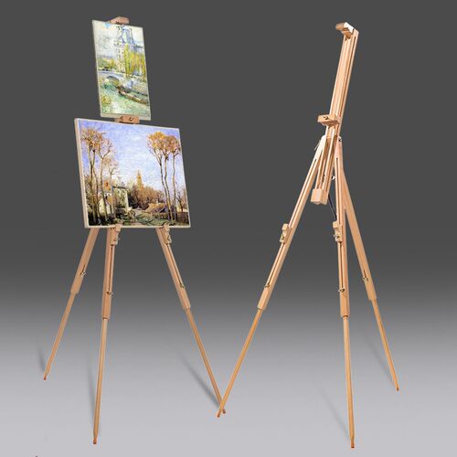 绘岳红榉木美术素描画架木质角油画架升降度式展架婚庆活动实木画