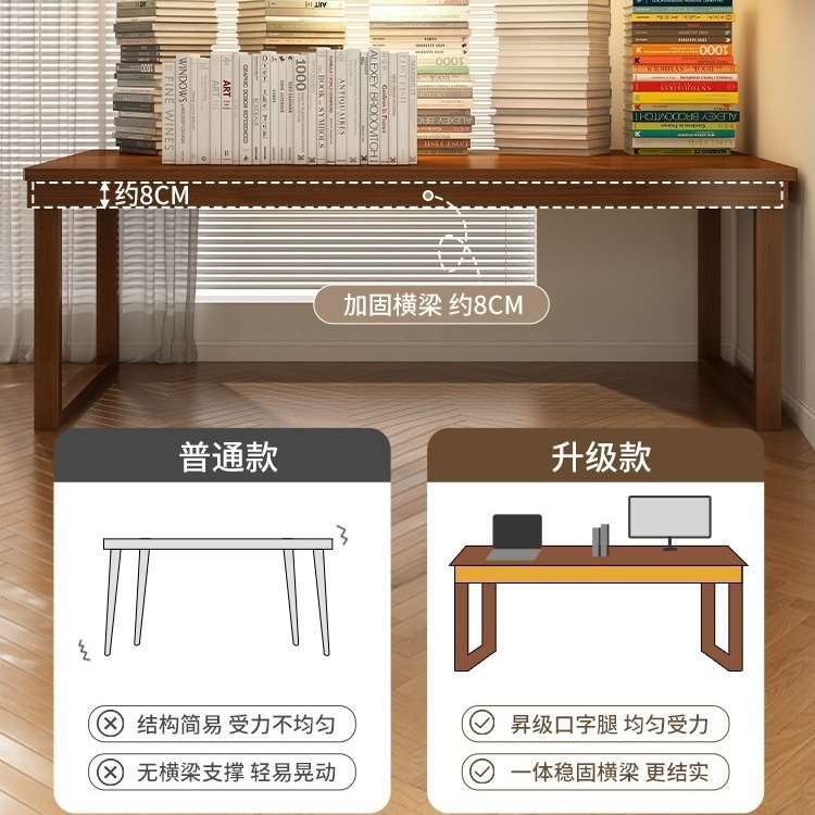 学生家用电脑桌双人书桌学习长条桌子办公工作台2024新款长方形桌