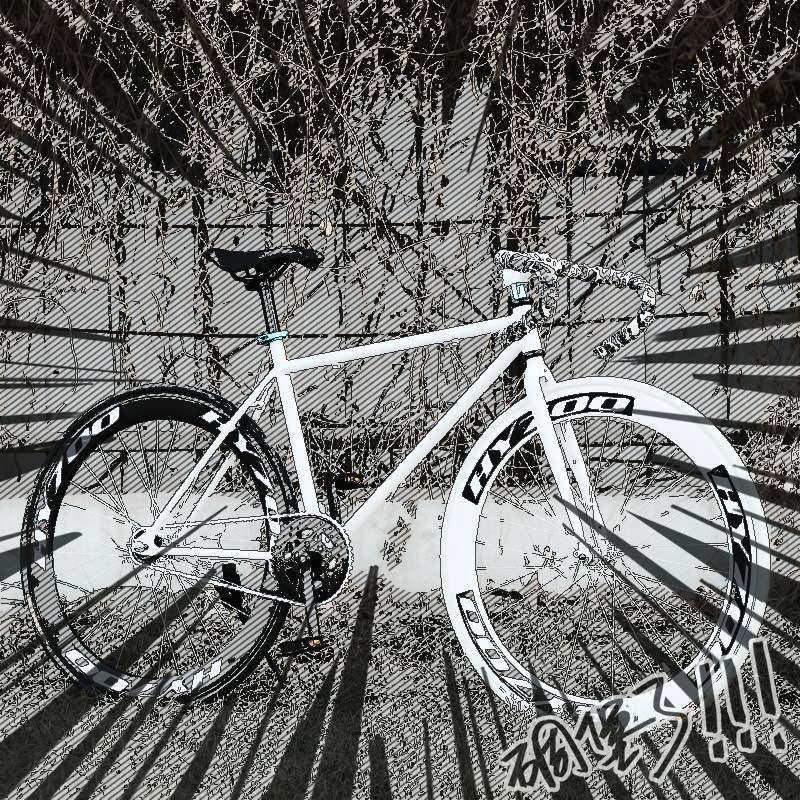 死飞自行车男女款式成人26寸学生活飞公路赛车弯把实心胎轻便单车